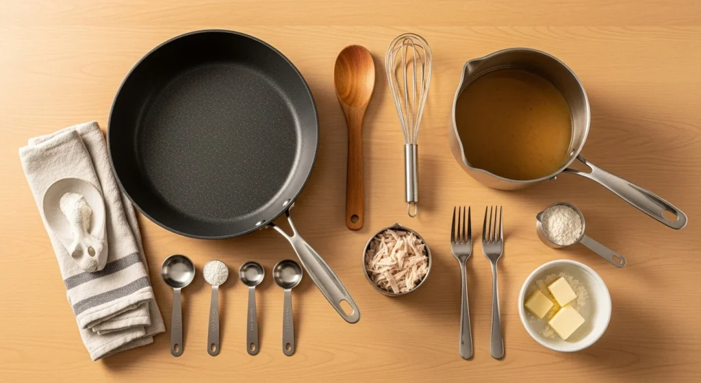 Comforting Shredded Chicken with Gravy Easy, Creamy and Home style 3 Equipment You’ll Need