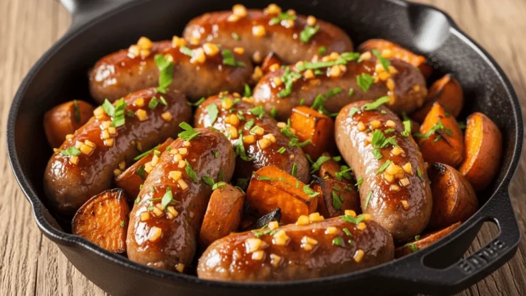 Honey Garlic Sausage Sweet Potatoes